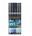 Chameleon 5支裝漸變色麥克筆-藍色系列 CT0513